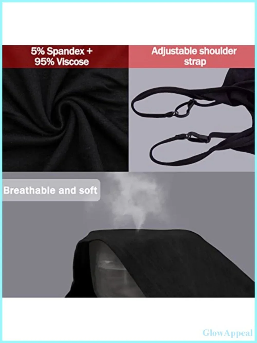 5-Pack Spaghetti Strap Camisole Tank Top Undershirt Casual